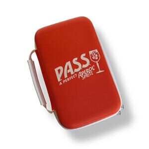 Aperol Spritz Orange "Pass" Collection Bag Zip Closure Travel Case